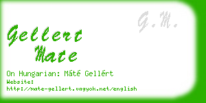 gellert mate business card
